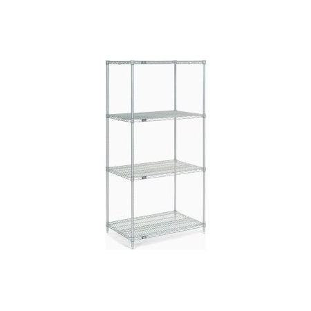 Global Equipment Nexel    Poly-Z-Brite    Wire Shelving Starter 36"W x 18"D x 54"H 18365Z